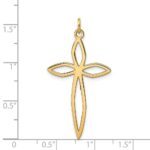 14K Laser Designed Passion Cross Pendant - Image 3