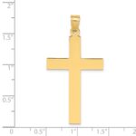 14k Sandblasted Cross Pendant - Image 3