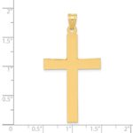 14k Sandblasted Cross Pendant - Image 3