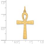 14K Laser Designed Ankh Cross Pendant - Image 3