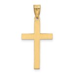 14k Solid Laser Etched Cross Pendant - Image 4