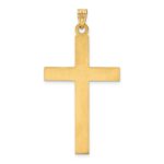 14k Solid Laser Etched Cross Pendant - Image 4