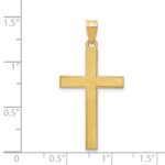 14k Florentine Satin Cross Pendant - Image 3