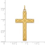 14K Laser Designed Ichthus Cross Charm - Image 3