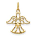 14k Cut-out Angel with Heart Charm