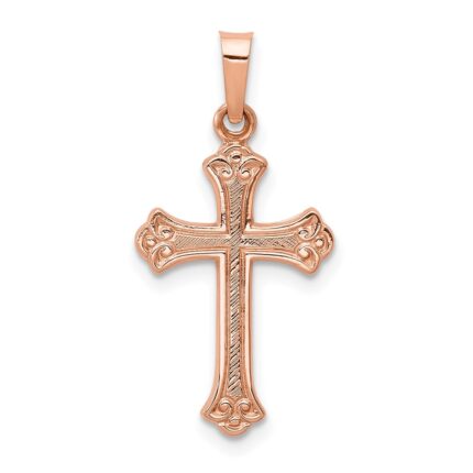 14k Rose Gold Cross Pendant