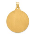 14k Polished and Satin Face of Jesus Medal Hollow Pendant - Image 4