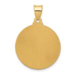 14k Polished and Satin Face of Jesus Medal Hollow Pendant - Image 4