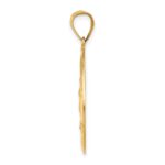 14k Polished and Satin Hollow Our Lady of Guadalupe Medal Oval Pendant - Image 2