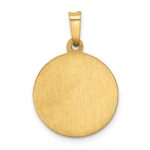 14k Polished and Satin Hollow Our Lady of Fatima Medal Round Pendant - Image 4