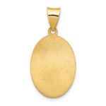 14k Polished and Satin Hollow St. Anthony Medal Oval Pendant - Image 4