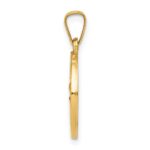 14k Polished and Satin Hollow St. Christopher Medal Pendant - Image 2