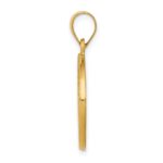 14k Polished and Satin Hollow St John the Baptist Medal Round Pendant - Image 2