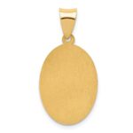 14k Polished and Satin Hollow St Joseph Medal Oval Pendant - Image 4