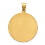 14k Polished and Satin Large Hollow St. Jude Thaddeus Medal Round Pendant - Image 4