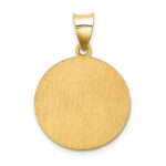 14k Polished and Satin Hollow Mother Teresa Medal Round Pendant - Image 4