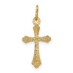 14k Gold Polished Small Cross Pendant - Image 4