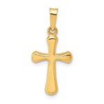 14k Polished Rounded Cross Pendant