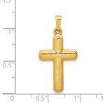 14k Satin Latin Cross Pendant - Image 4