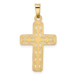 14k Polished Filigree Cross Pendant - Image 3