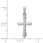 14k White Gold Polished Cross Pendant - Image 4