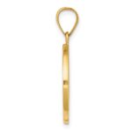 14K Polished Satin Hollow Spanish Divino Nino Round Medal Pendant - Image 2