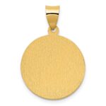 14K Polished Satin Hollow Spanish Divino Nino Round Medal Pendant - Image 3