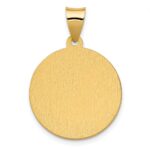 14K Polished and Satin Hollow St. Agatha Medal Pendant - Image 3