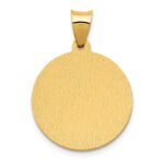 14K Polished and Satin St. Brigid Hollow Medal Pendant - Image 3