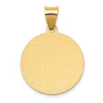 14K Polished and Satin St. Catherine Hollow Medal Pendant - Image 3
