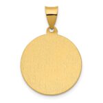 14K Polished and Satin Hollow St. Rocco Medal Round Pendant - Image 3