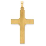 14k Two-tone Hollow Polished Center -X- Crucifix - Image 4
