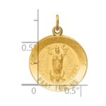 14k Polished and Satin Solid Our Lady of Guadalupe Medal Round Pendant - Image 3