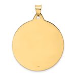 14k Polished and Satin Solid Extra Large Spanish Milagrosa Medal Round Pendant - Image 3