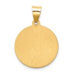 14k Polished and Satin Round Hollow St. Augustine Medal Pendant - Image 4