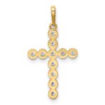 14K CZ Cross Pendant - Image 3
