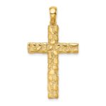 14K Nugget Style Cross Pendant