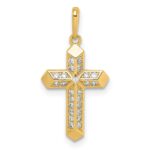 14K Cross CZ Pendant