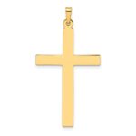 14k Polished Solid Cross Pendant