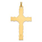 14k Two-tone Solid INRI Crucifix Pendant - Image 4