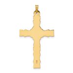 14k Polished Solid Fancy Design Cross Pendant - Image 4