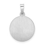 14k White Gold Polished and Satin Hollow St Anthony Medal Pendant - Image 4
