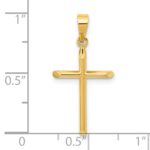 14K Polished Cross Pendant - Image 3