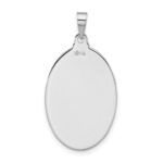 14K White Gold Polished and Satin Solid St Jude Thaddeus Medal Oval Pendant - Image 4