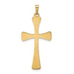 14k Polished Hollow Cross Pendant - Image 4