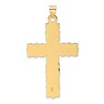14k Two-tone Polished Solid INRI Crucifix Pendant - Image 4