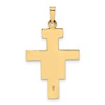 14k Two-tone Solid Crucifix Pendant - Image 4