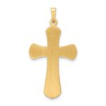 14k Two-tone and White Rhodium Hollow INRI Crucifix Pendant - Image 4