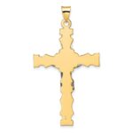 14k Two-tone Large Solid INRI Crucifix Pendant - Image 4