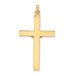 14k Two-tone Solid INRI Crucifix Pendant - Image 4